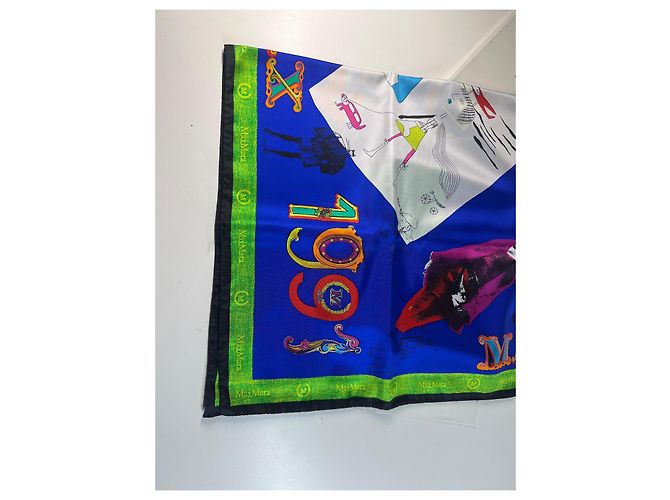 Foulard quadrato in seta multicolore Max Mara 100 cm - vista 12