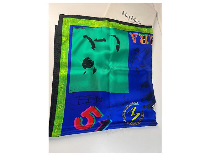 Foulard quadrato in seta multicolore Max Mara 100 cm - vista 14