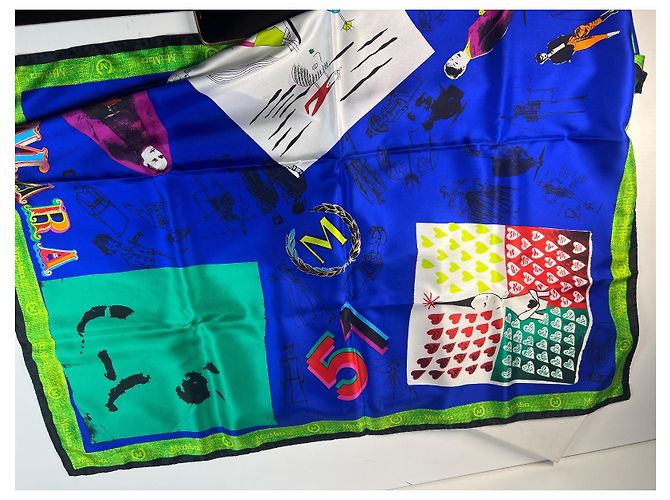 Foulard quadrato in seta multicolore Max Mara 100 cm - vista 6