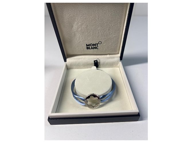 Bracciale Montblanc Star in raso blu e argento 925 - vista 2