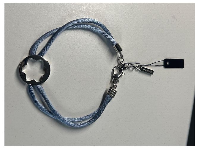 Bracciale Montblanc Star in raso blu e argento 925 - vista 3