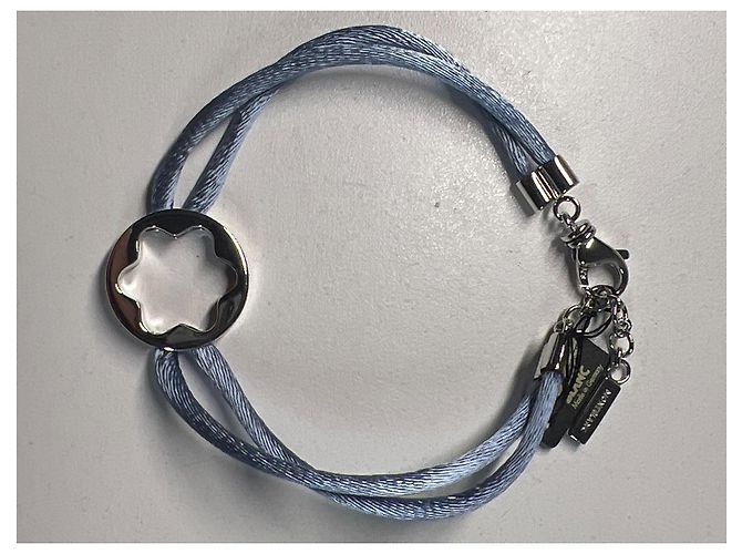Bracciale Montblanc Star in raso blu e argento 925 - vista 6