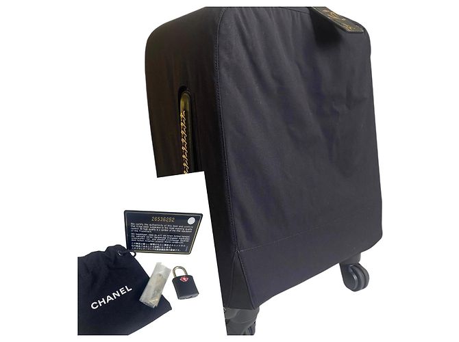 Borsa da viaggio trolley Chanel 19A Parigi New York Egitto Graffiti da portare Nero D'oro Gold hardware - vista 18