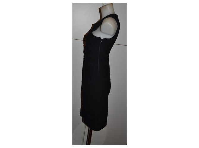 Diane Von Furstenberg Black Wool Blend Dress - view 3