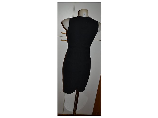 Diane Von Furstenberg Black Wool Blend Dress - view 4