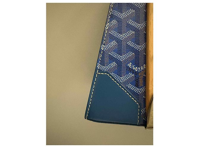 Borsa a mano Goyard Saigon PM blu in pelle - vista 14