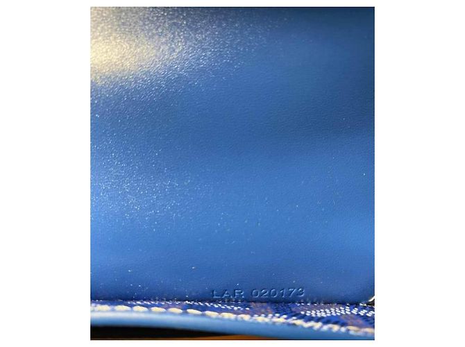 Borsa a mano Goyard Saigon PM blu in pelle - vista 17
