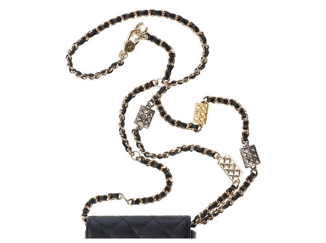Bolsa CHANEL Timeless/Classique em Couro Preto - 103080 - vista 10