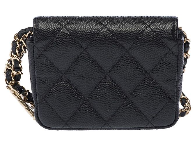 Bolsa CHANEL Timeless/Classique em Couro Preto - 103080 - vista 4