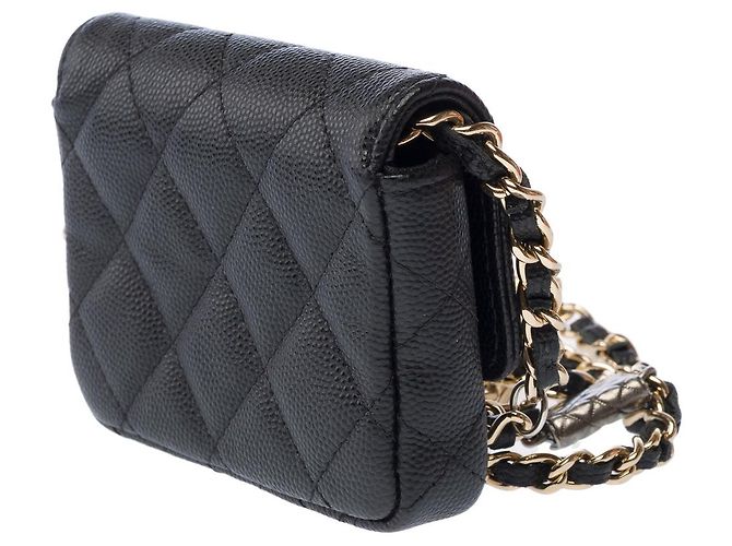 Bolsa CHANEL Timeless/Classique em Couro Preto - 103080 - vista 6