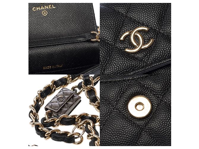 Bolsa CHANEL Timeless/Classique em Couro Preto - 103080 - vista 7