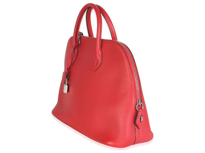 Hermès Rouge Pivoine Evercolor 1923 Bolide 30 PHW Rosso - vista 3