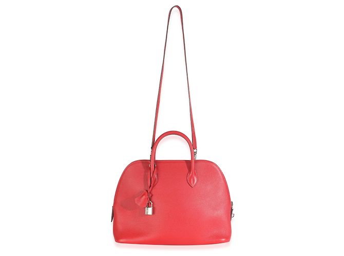 Hermès Rouge Pivoine Evercolor 1923 Bolide 30 PHW Rosso - vista 5