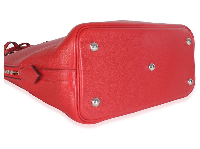 Hermès Rouge Pivoine Evercolor 1923 Bolide 30 PHW Rosso - vista 7