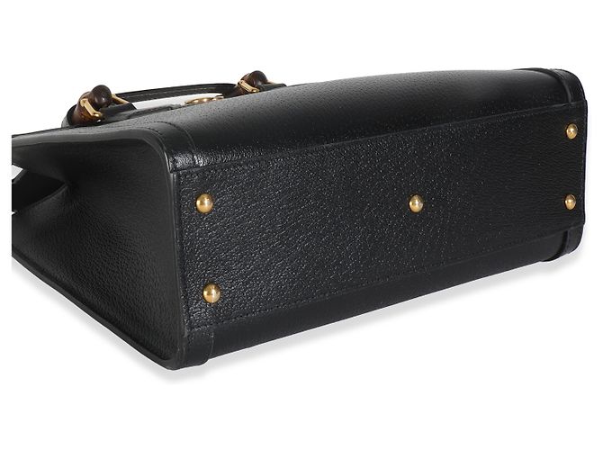 Borsa Diana Small in pelle di vitello testurizzata nera e grigia polverosa Gucci con web. Nero - vista 6