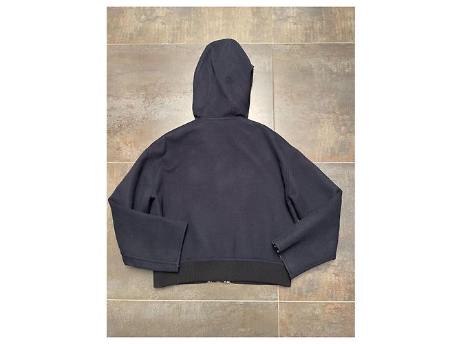 Giacca Bomber Hermès Blu Navy Lana - vista 4
