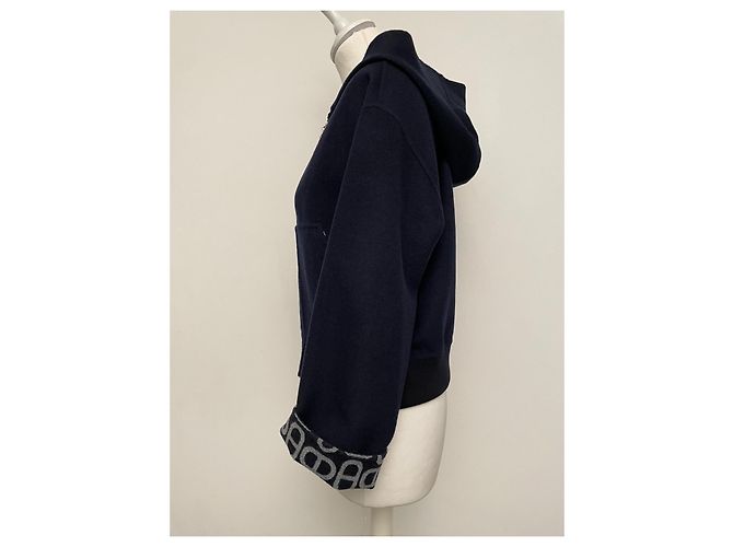 Giacca Bomber Hermès Blu Navy Lana - vista 6