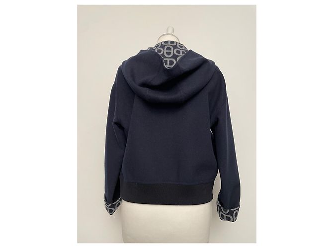 Giacca Bomber Hermès Blu Navy Lana - vista 7