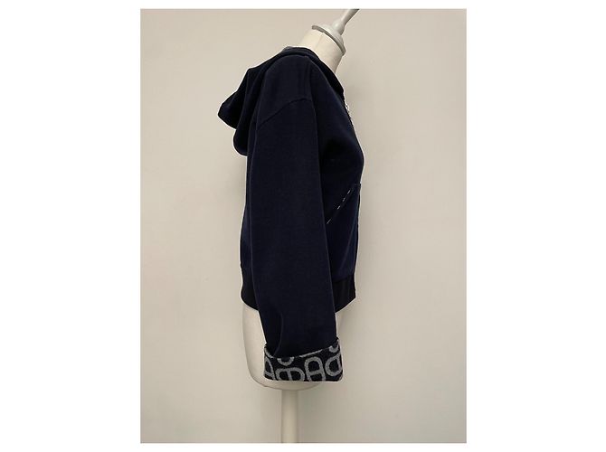 Giacca Bomber Hermès Blu Navy Lana - vista 8
