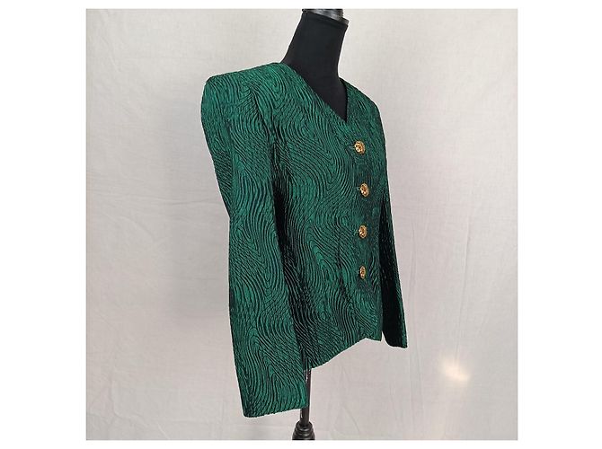 Yves Saint Laurent Ysl smaragdgrüne Jacke - Ansicht 11