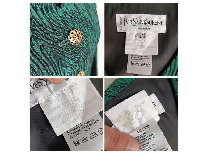 Yves Saint Laurent Ysl smaragdgrüne Jacke - Ansicht 12
