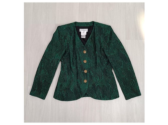 Yves Saint Laurent Ysl smaragdgrüne Jacke - Ansicht 6