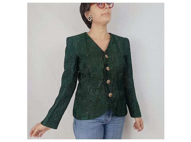 Yves Saint Laurent Ysl smaragdgrüne Jacke - Ansicht 8