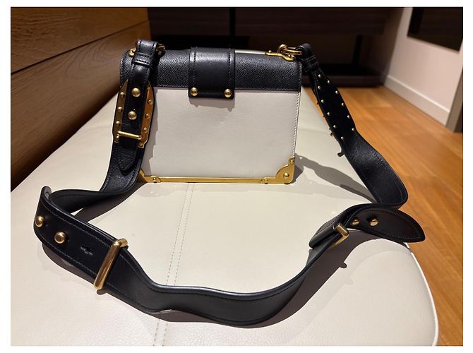 Bolso Cahier Prada de piel blanca Blanco - vista 3