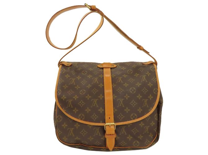 Borsa a Spalla Saumur 35 Louis Vuitton Marrone Monogramma - vista 2