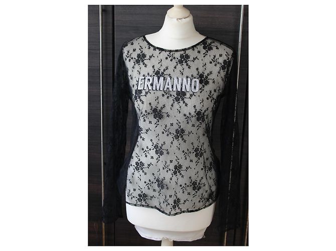 Ermanno Scervino Nero Pizzo Trasparente To Multicolore - vista 3