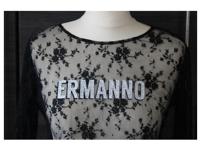 Ermanno Scervino Nero Pizzo Trasparente To Multicolore - vista 4