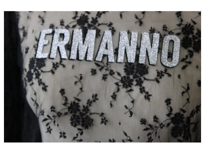 Ermanno Scervino Nero Pizzo Trasparente To Multicolore - vista 6