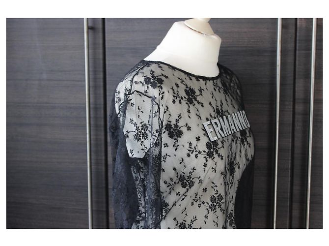 Ermanno Scervino Nero Pizzo Trasparente To Multicolore - vista 8