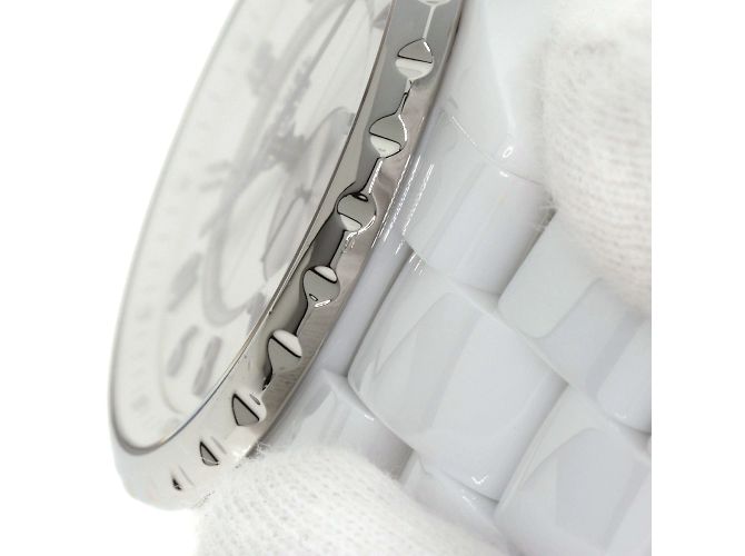Chanel J12 H3837 Keramik-Armbanduhr Weiß - Ansicht 12