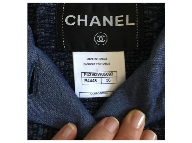 Increíble chaqueta de tweed de mezcla de algodón de Chanel Multicolor - vista 3