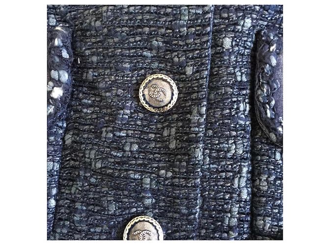 Increíble chaqueta de tweed de mezcla de algodón de Chanel Multicolor - vista 5