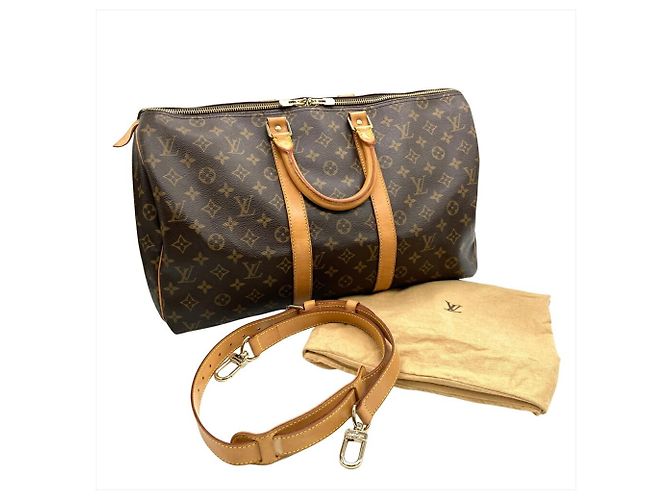 Bolsa Boston Keepall 45 Louis Vuitton Marrom - vista 11