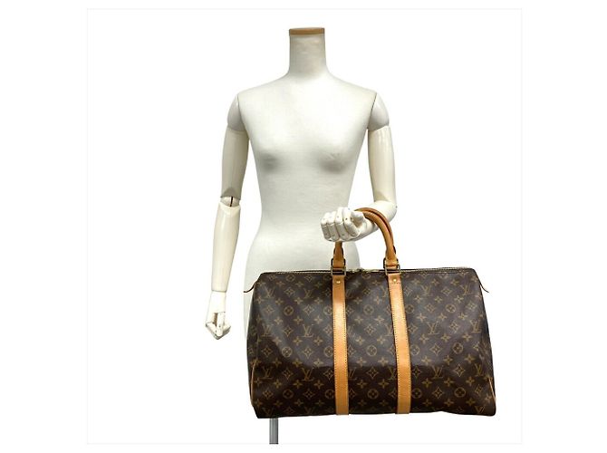 Bolsa Boston Keepall 45 Louis Vuitton Marrom - vista 3