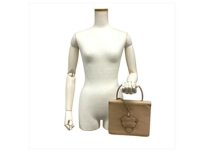Borsa Loewe Barcelona in pelle beige - vista 3