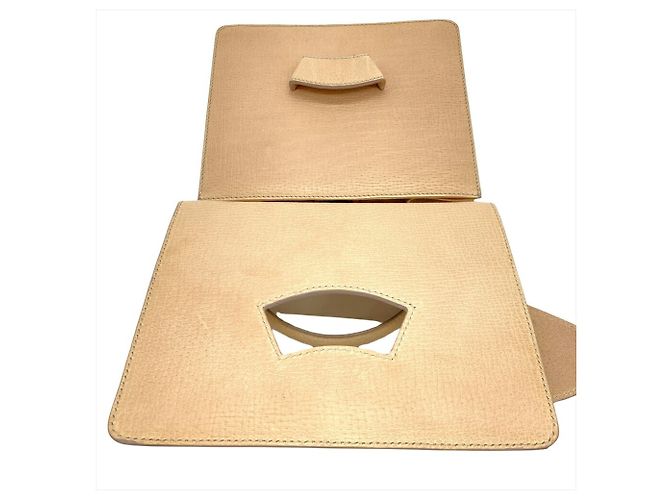 Borsa Loewe Barcelona in pelle beige - vista 8