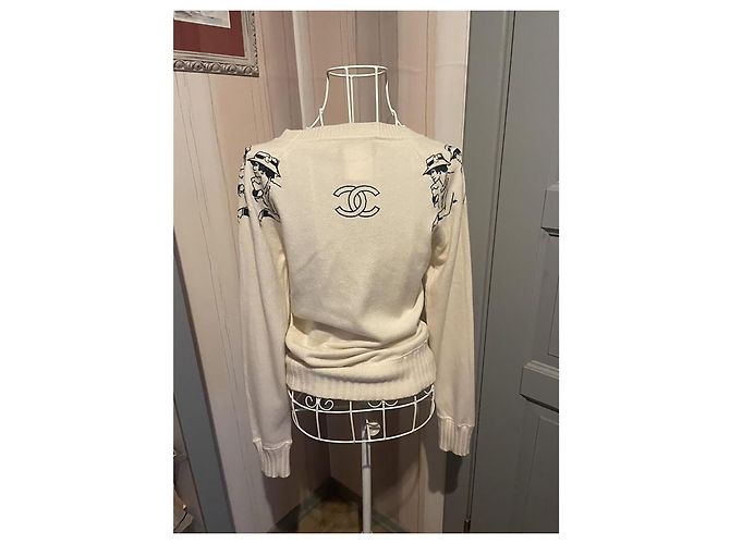 Unglaublicher Chanel Runway Pullover aus 100% Kaschmir Beige - Ansicht 2