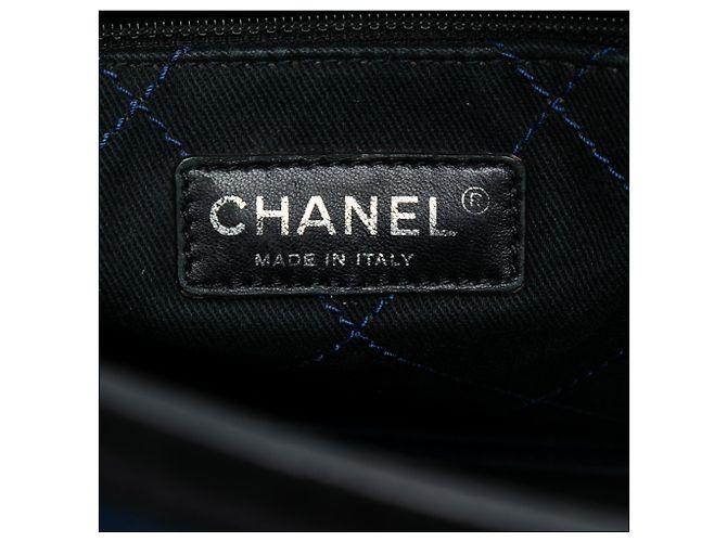 Chanel Blauer gesteppter Kaviar Shopping Fever Tote - Ansicht 5