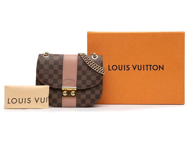 Louis Vuitton Marrone Damier Ebene Pelle Taurillon Wight - vista 12