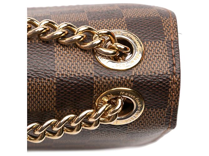 Louis Vuitton Marrone Damier Ebene Pelle Taurillon Wight - vista 9