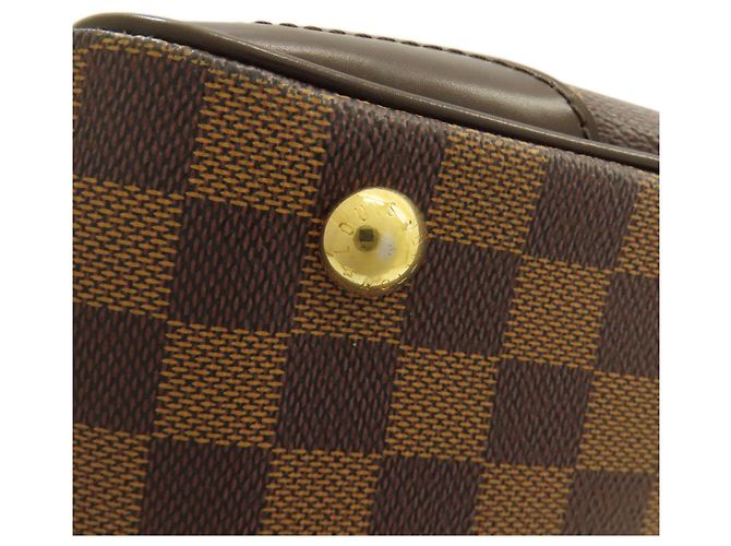 Borsa Louis Vuitton Verona PM in Tela Damier Marrone Damier ebene - vista 12
