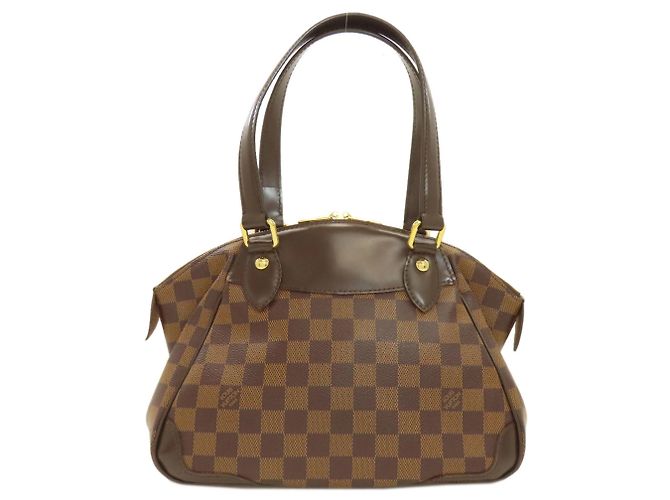 Borsa Louis Vuitton Verona PM in Tela Damier Marrone Damier ebene - vista 2