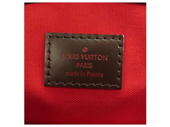 Borsa Louis Vuitton Verona PM in Tela Damier Marrone Damier ebene - vista 6