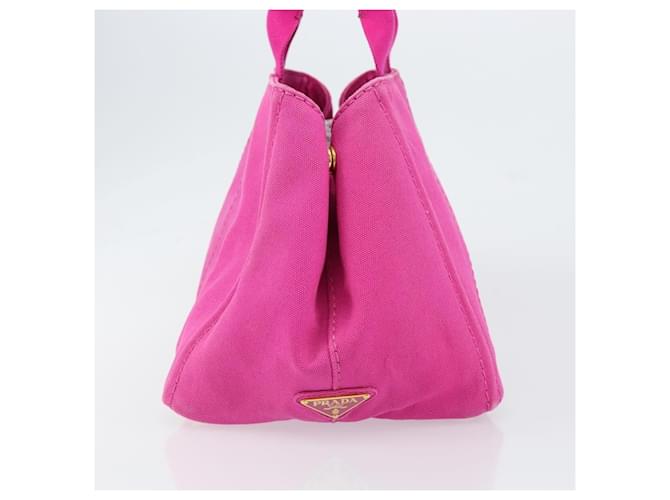Prada Canapa Tote aus Canvas Medium Pink - Ansicht 3