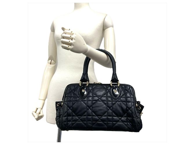 Borsa Cannage nera Christian Dior Nero - vista 5