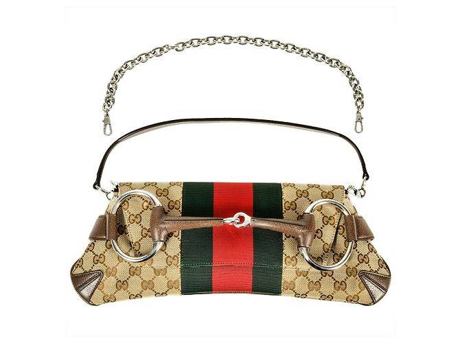 Borsa a mano Gucci Horsebit Chain Beige - vista 10